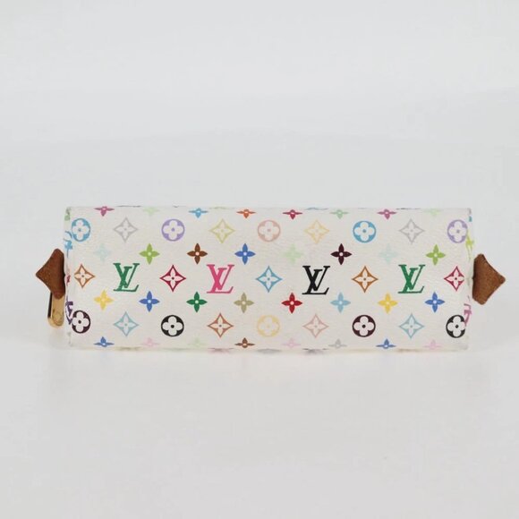 LOUIS VUITTON Monogram Multicolor Pochette Cosmetic White M47354 Auth 125292AV - Picture 14 of 16